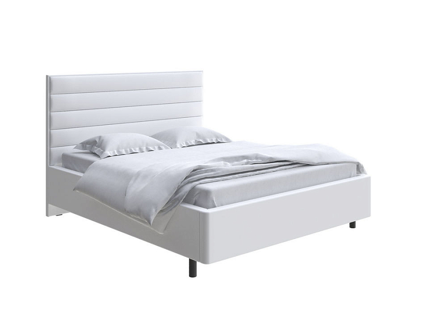 Кровать Verona 120x200 Экокожа Белый - Кровать в лаконичном дизайне в обивке из мебельной ткани или экокожи.
