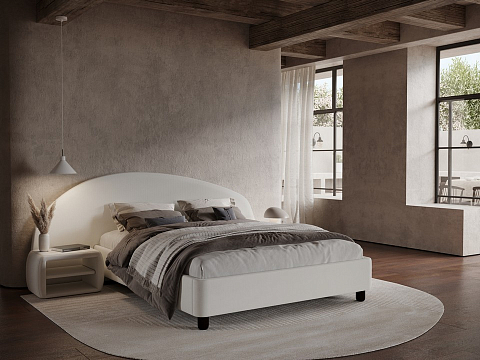 Кровать Кинг Сайз Sten Bro Left - Мягкая кровать с округлым изголовьем на левую сторону