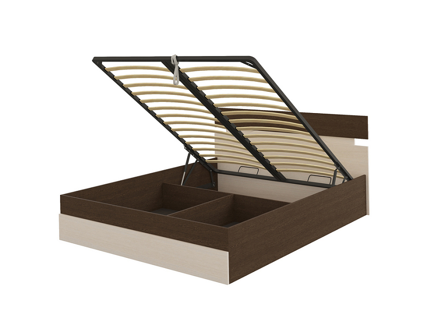 Кровать Milton с подъемным механизмом 160x190 ЛДСП Бунратти/Дуб Венге - Современная кровать с подъемным механизмом.