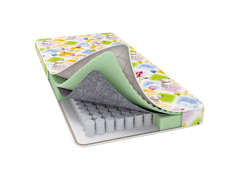 Матрас Baby Care 80x200  Print - Детский матрас на независимом пружинном блоке с безопасным наполнителем