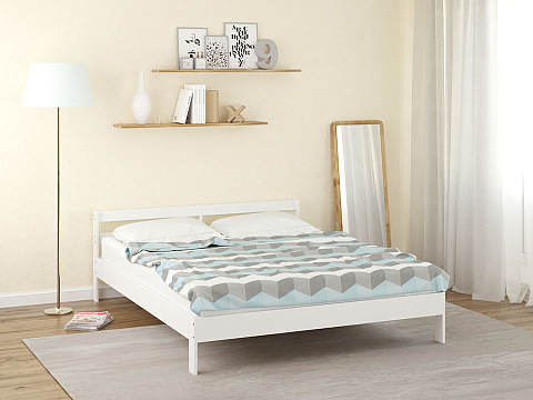 Двуспальная кровать с матрасом Оттава - Универсальная кровать из массива сосны.