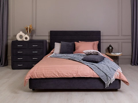 Розовая кровать Verona - Кровать в лаконичном дизайне в обивке из мебельной ткани или экокожи.