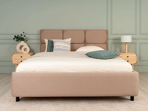 Розовая кровать Malina - Изящная кровать без встроенного основания из массива сосны с мягкими элементами.
