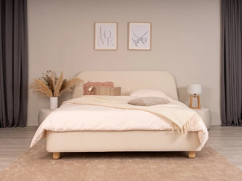 Розовая кровать Sten Berg - Симметричная мягкая кровать.