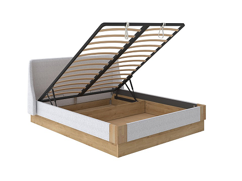 Кровать с мягким изголовьем Lagom Side Soft с подъемным механизмом - Кровать со встроенным ПМ механизмом. 