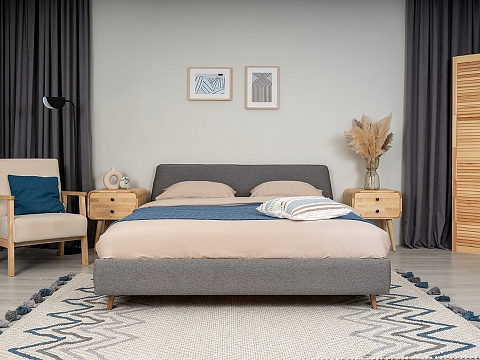 Красная кровать Binni - Кровать в стиле современного минимализма.