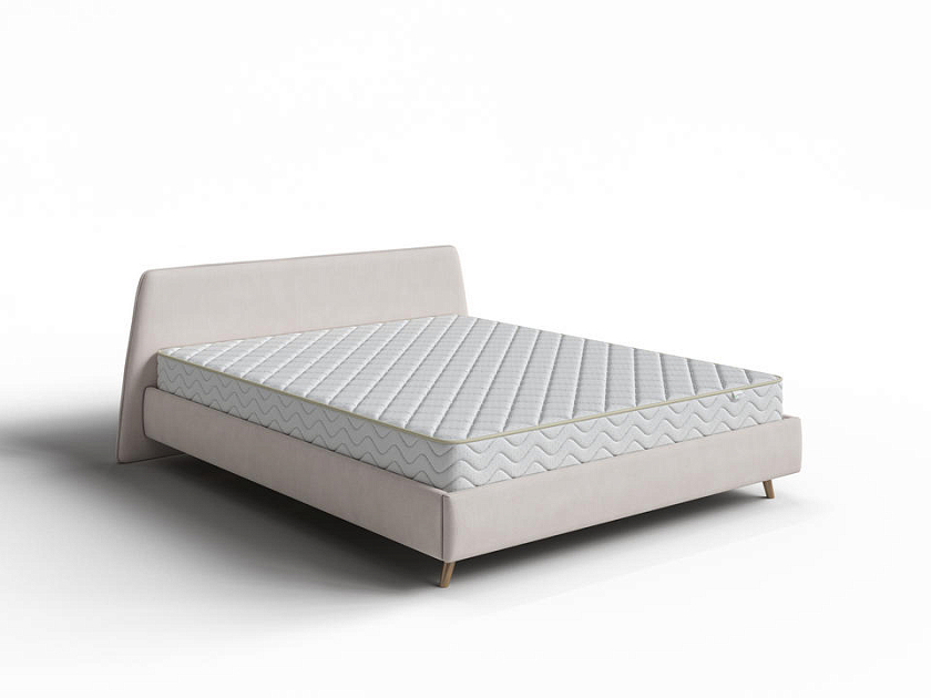 Кровать Binni 80x190 Ткань: Рогожка Тетра Бежевый - Кровать в стиле современного минимализма.