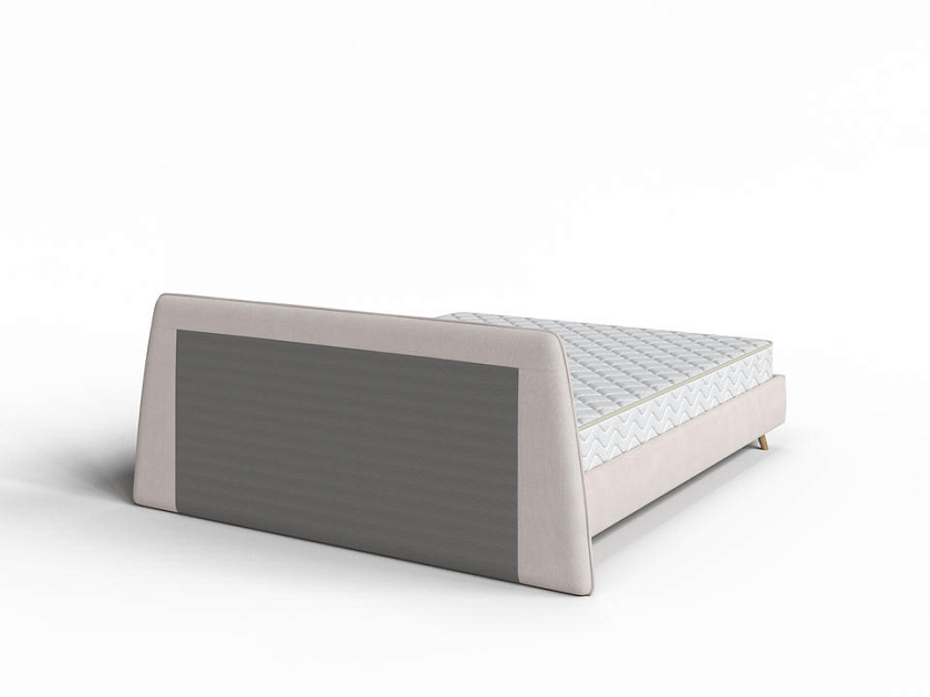 Кровать Binni 140x200 Ткань: Велюр Teddy Снежный - Кровать в стиле современного минимализма.