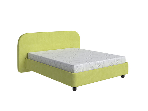 Зеленая кровать Sten Bro - Симметричная мягкая кровать.