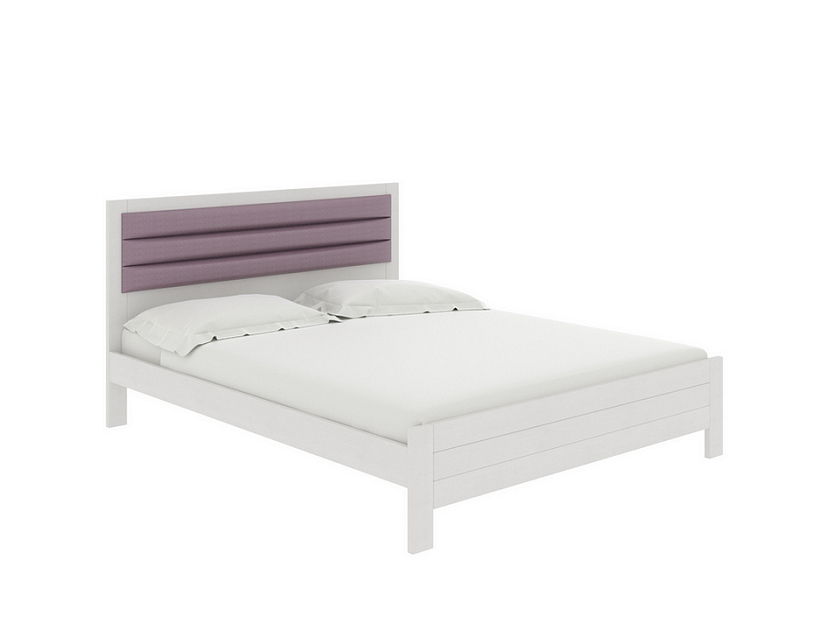 Кровать Prima 180x190 Ткань/Массив Лофти Слива/Белая эмаль (сосна) - Кровать в универсальном дизайне из массива сосны.
