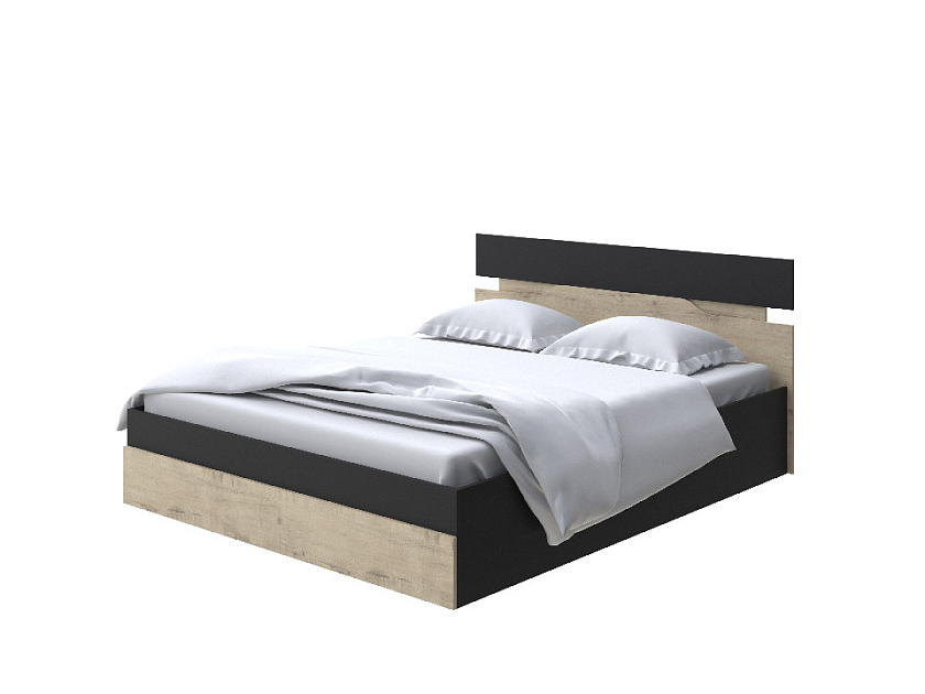 Кровать Milton с подъемным механизмом 80x190 ЛДСП Черный/Бунратти - Современная кровать с подъемным механизмом.