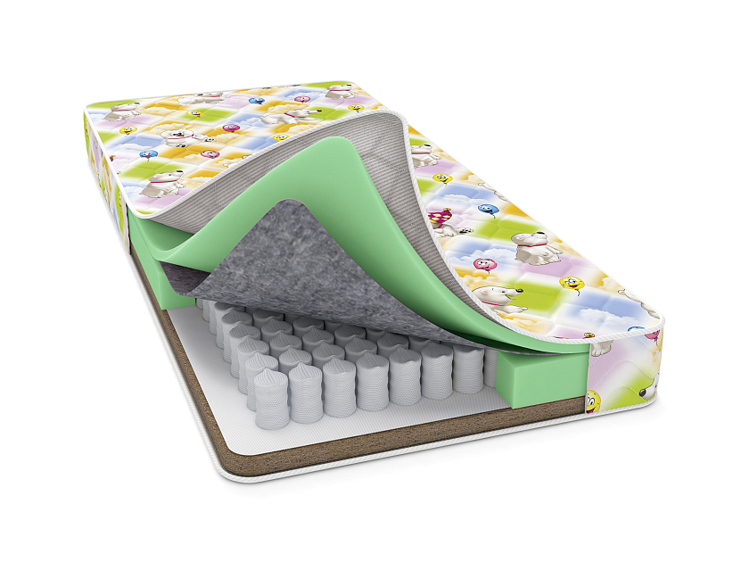 Матрас Baby Comfort 60x200  Print - Детский матрас на независимом пружинном блоке с разной жесткостью сторон.