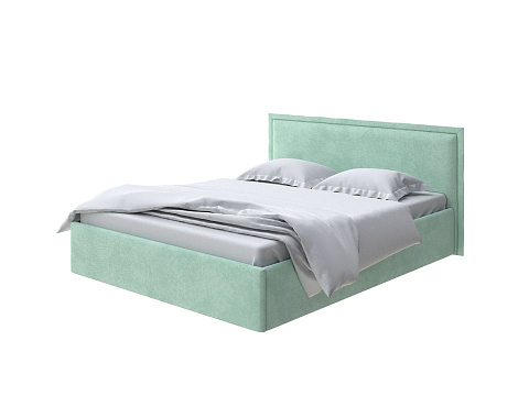 Зеленая кровать Aura Next - Кровать в лаконичном дизайне в обивке из мебельной ткани