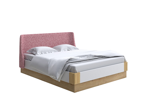 Розовая кровать Lagom Side Chips с подъемным механизмом - Кровать со встроенным ПМ механизмом. 