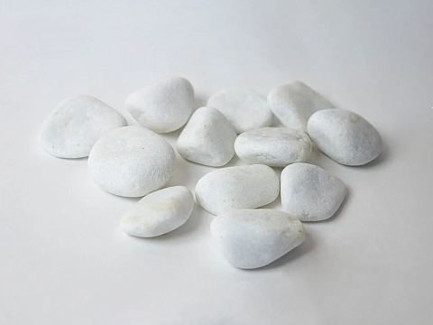 Набор камней для биокаминов 20x13  Белый мрамор - Натуральный белый мрамор для биокаминов