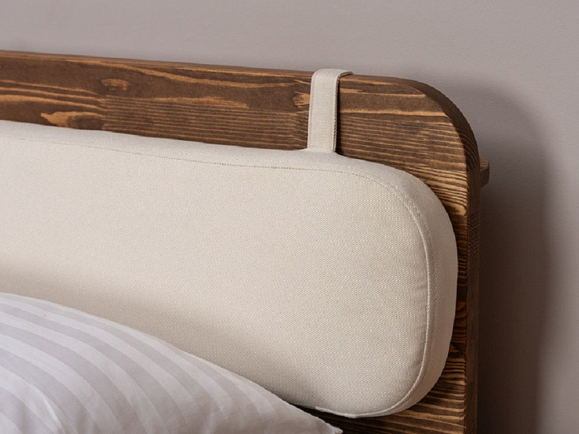 Кровать Minima 90x190 Массив (сосна) Масло-воск Антик - Кровать из массива с округленным изголовьем. 