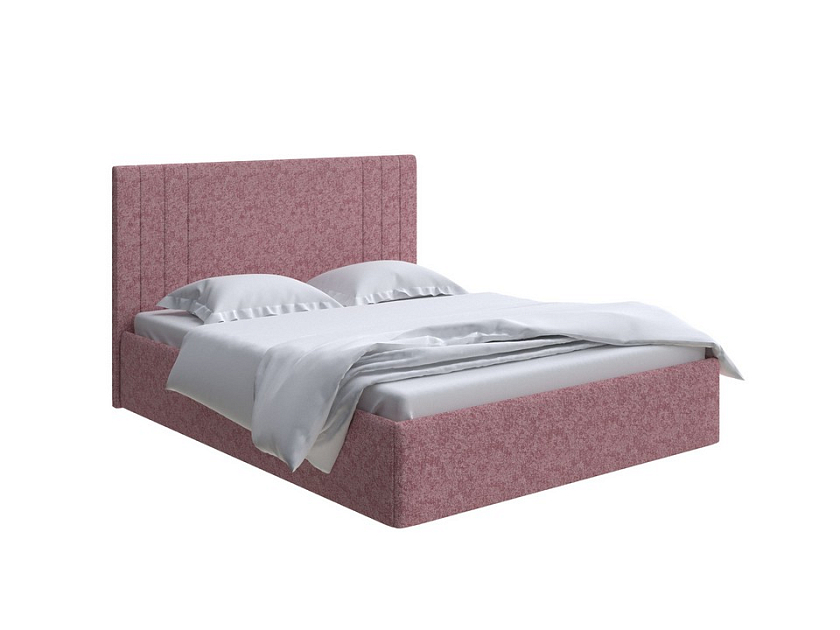 Кровать Liberty с подъемным механизмом 80x190 Ткань: Рогожка Levis 62 Розовый - Аккуратная мягкая кровать с бельевым ящиком