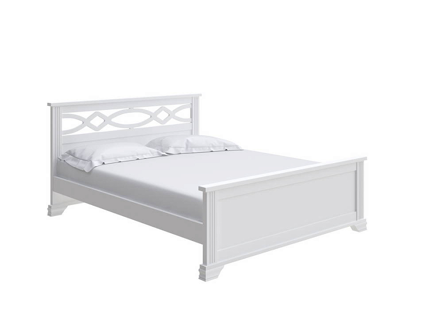 Кровать Niko 180x200 Массив (береза) Белая эмаль - Кровать в стиле современной классики из массива