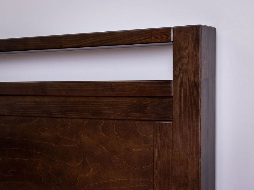 Кровать Fiord 90x190 Массив (бук) Антик - Кровать из массива с декоративной резкой в изголовье.