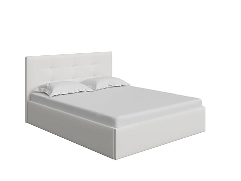 Деревянная кровать Forsa - Универсальная кровать с мягким изголовьем, выполненным из рогожки.