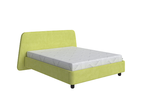 Зеленая кровать Sten Berg - Симметричная мягкая кровать.