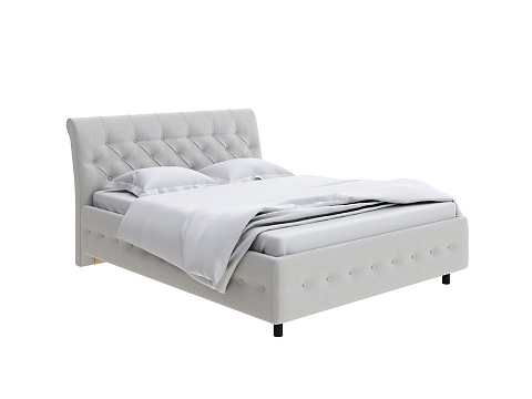 Бежевая кровать Next Life 4 - Классическая кровать с изогнутым изголовьем и глубокой пиковкой