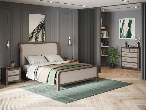Кровать 160х190 Dublin - Уютная кровать со встроенным основанием из массива сосны с мягкими элементами.