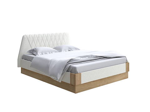 Кровать из массива Lagom Hill Soft с подъемным механизмом - Кровать со встроенным основанием. 