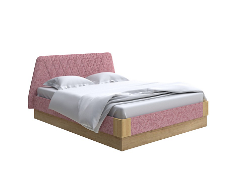 Розовая кровать Lagom Hill Soft с подъемным механизмом - Кровать со встроенным основанием. 