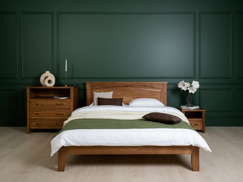 Кровать Marselle-тахта 180x190 Массив (сосна) Антик - Деревянная кровать со встроенным основанием