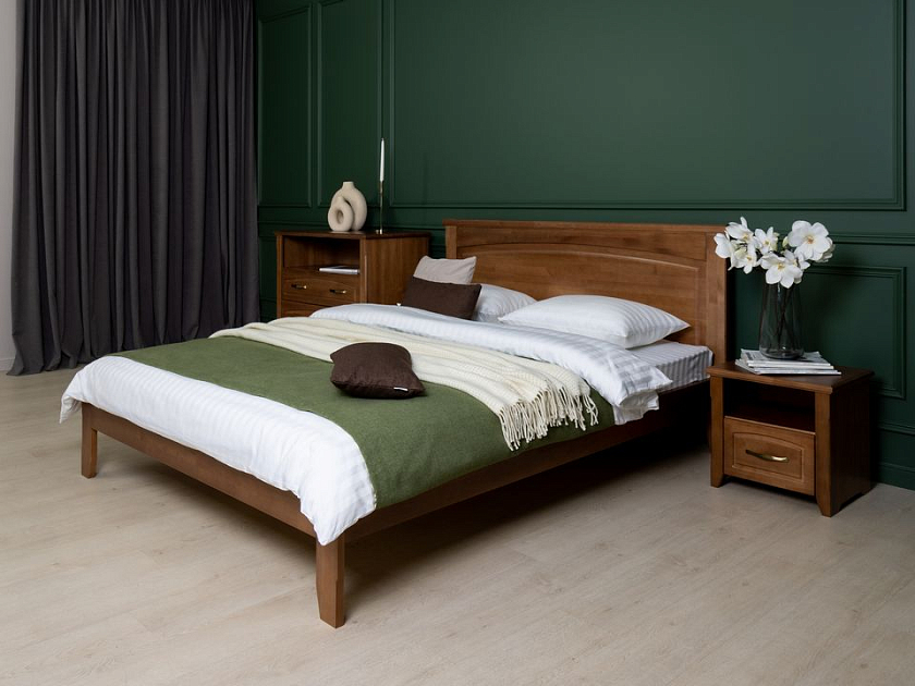 Кровать Marselle-тахта 140x200 Массив (сосна) Антик - Деревянная кровать со встроенным основанием