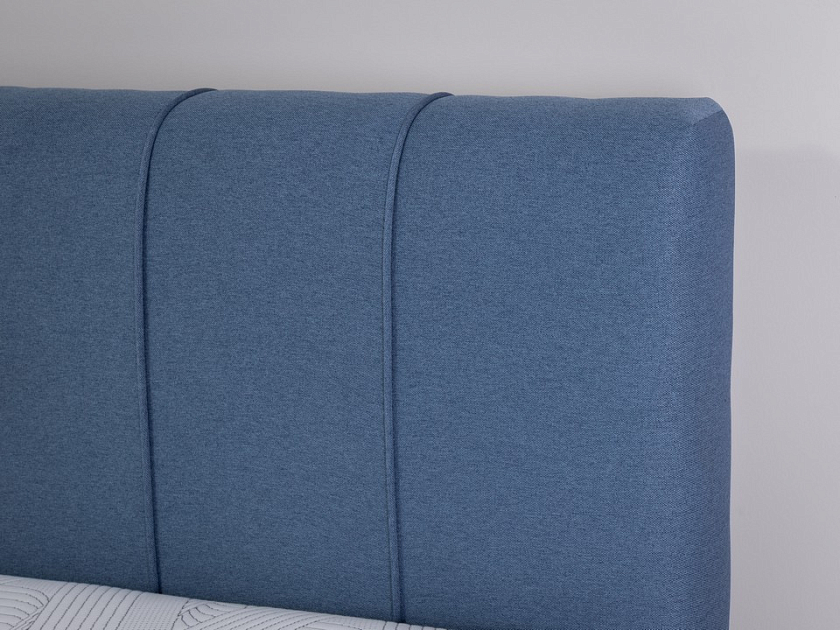 Кровать Nuvola-7 NEW 160x200 Ткань: Рогожка Тетра Имбирь - Современная кровать в стиле минимализм
